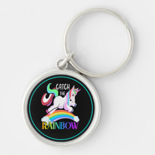 Porte-clés Conception de licorne arc-en-ciel Catch