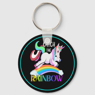 Porte-clés Conception de licorne arc-en-ciel Catch