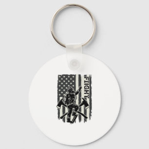 Porte-clés Conception de maillot de combat de pompier vintage