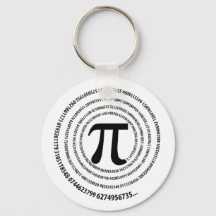Porte-clés Conception de nombre de pi
