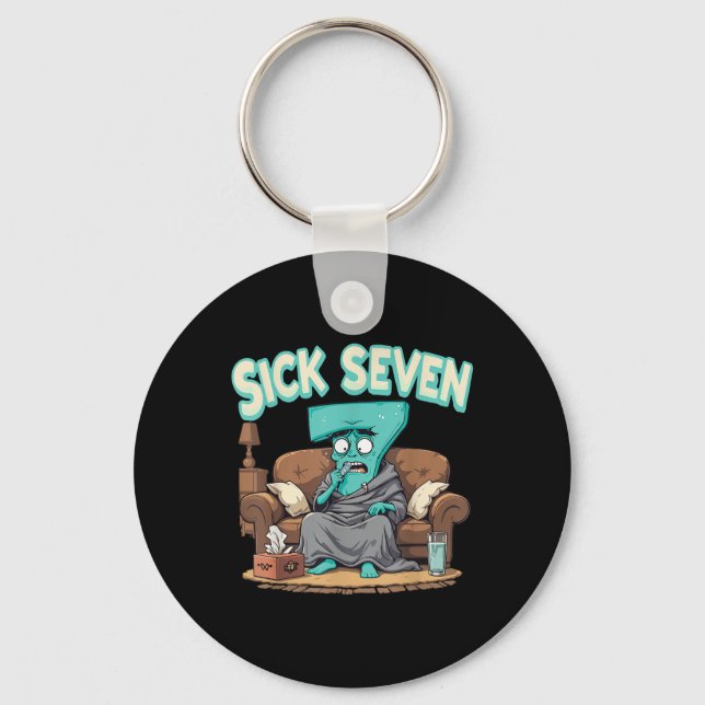 Porte-clés Conception de numéro Halloween Retro Sick Seven 67 (Recto)