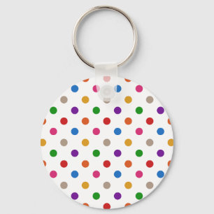 Porte-clés Conception de points colorés arc-en-ciel de couleu