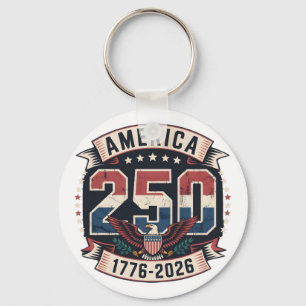 Porte-clés Conception de style vintage patriotique America 25
