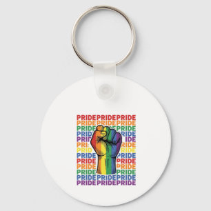 Porte-clés Conception de T-shirt arc-en-ciel Vintage Pride Ra