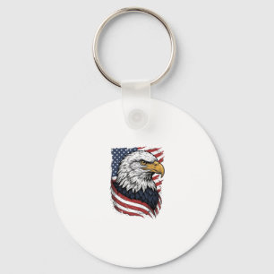 Porte-clés Conception de T-shirt patriotique Vintage Eagle Dr