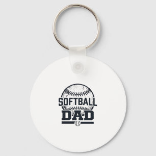 Porte-clés Conception de T-Shirt Vectoriel Papa Softball Vint