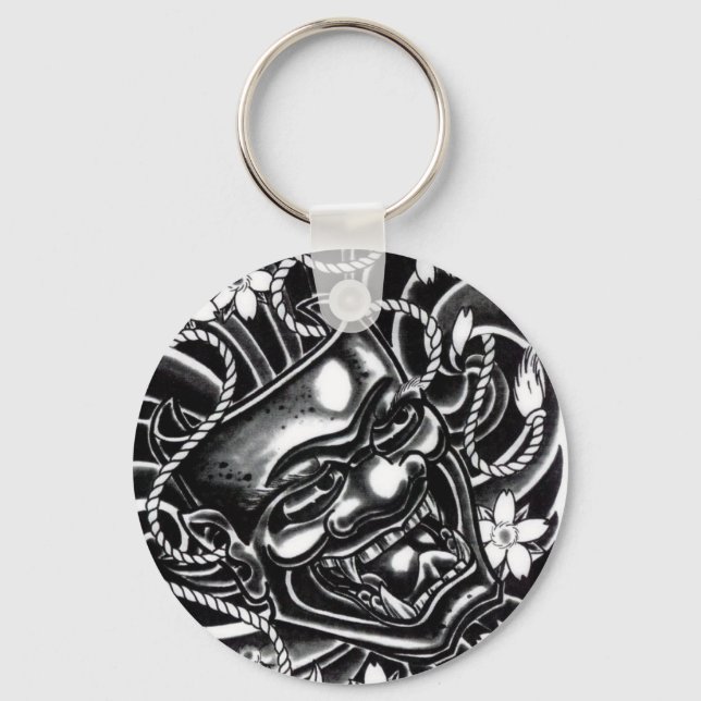 Porte-clés Conception de tatouage Hannya Mask (Recto)