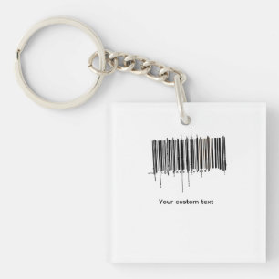 Porte-clés Conception de texte de code-barres personnalisé