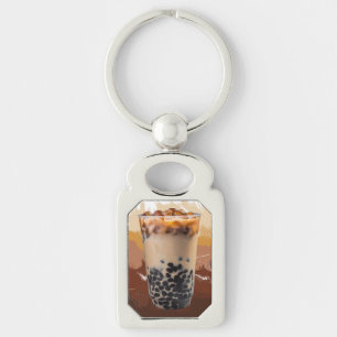 Porte-clés Conception de thé au lait 3D mignonne – Esthétique