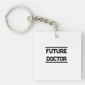 Porte-clés Conception de titre médical futur texte minimal