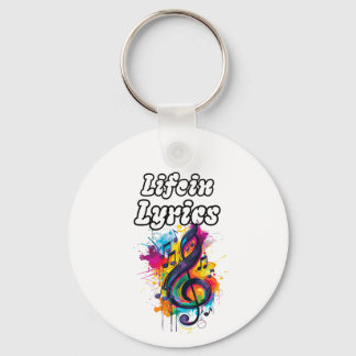 Porte-clés Conception de typographie de notes de couleur "La