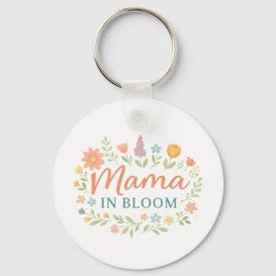 Porte-clés Conception de typographie florale de printemps Mam
