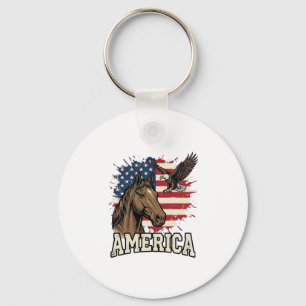 Porte-clés Conception de vecteur patriotique de l'aigle de ch