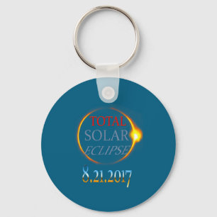 Porte-clés Conception d'éclipse solaire totale 2017