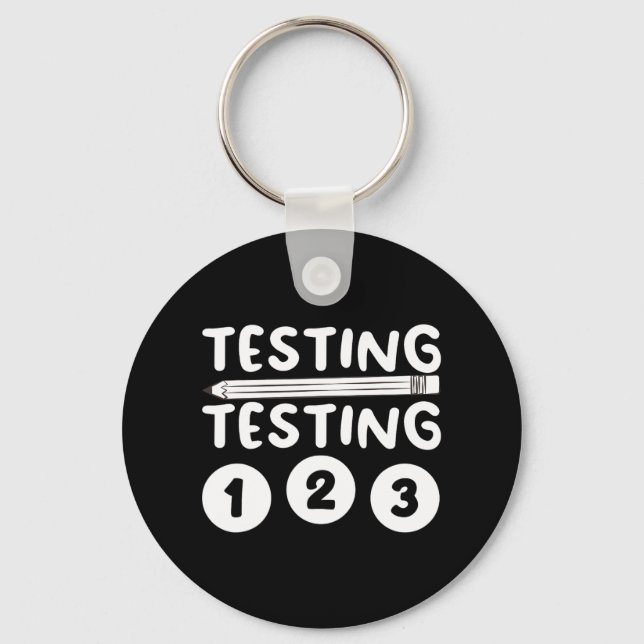 Porte-clés Conception Des Tests D'Enseignant Pour Hommes Femm (Recto)