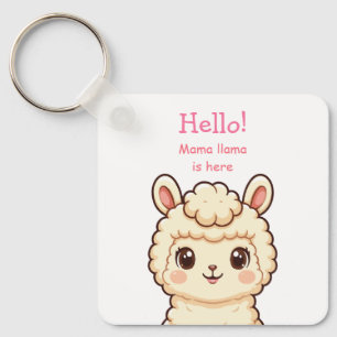 Porte-clés Conception d'illustration de lama mignon