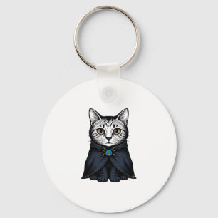 Porte-clés Conception d'illustration de portrait de chat de g