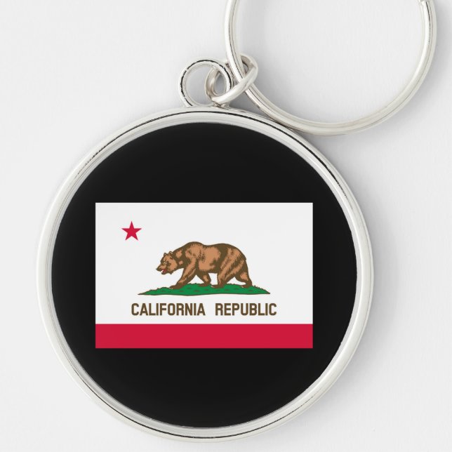 Porte-clés Conception du drapeau de l'État de Californie (Devant)