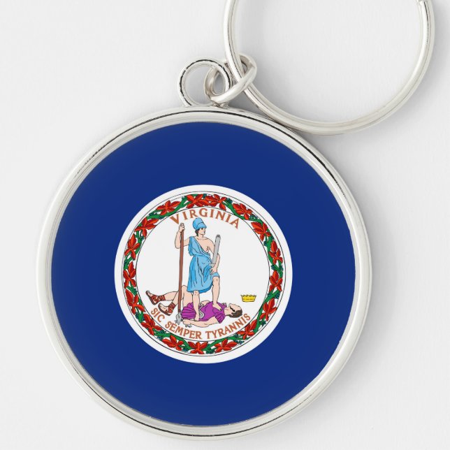 Porte-clés Conception du drapeau de l'État de Virginie (Devant)