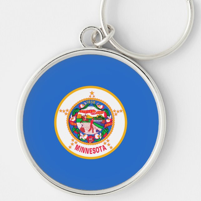 Porte-clés Conception du drapeau de l'État du Minnesota (Devant)
