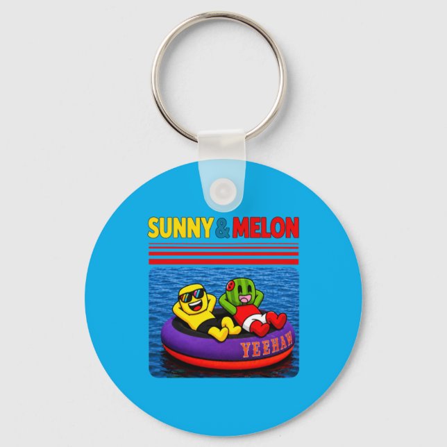 Porte-clés Conception Enfants Melon Ensoleillé (Recto)