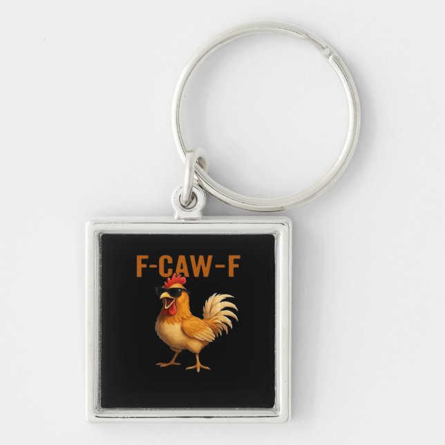 Porte-clés Conception esthétique classique de poulet F-Caw-F (Devant)