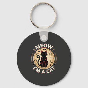 Porte-clés Conception graphique de chat Meow Halloween_1