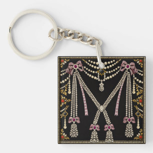 Porte-clés Conception inspirée de Marie Antoinette ornée de b