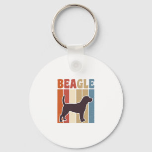 Porte-clés Conception vectorielle à rayures rétro de chien Be