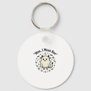 Porte-clés Conception Vintage Halloween Fantôme Vache Mignonn