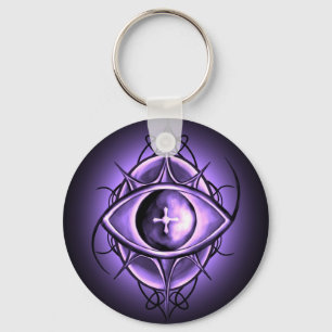 Porte-clés Conception violette d'oeil