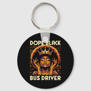 Porte-clés Conducteur de bus noir sous drogue afro-américain