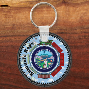 Porte-clés Conducteur de train personnalisé