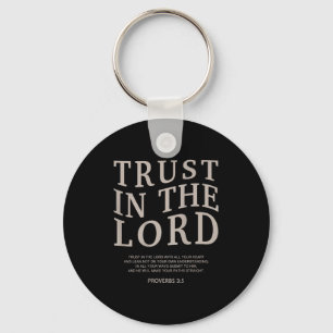 Porte-clés Confiance Le Seigneur Foi Chrétienne Bible Verse S