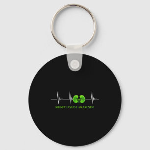 Porte-clés Conscience de la maladie rénale battement de coeur