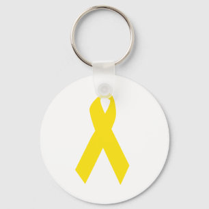 Porte-clés Conscience jaune de ruban/suicide