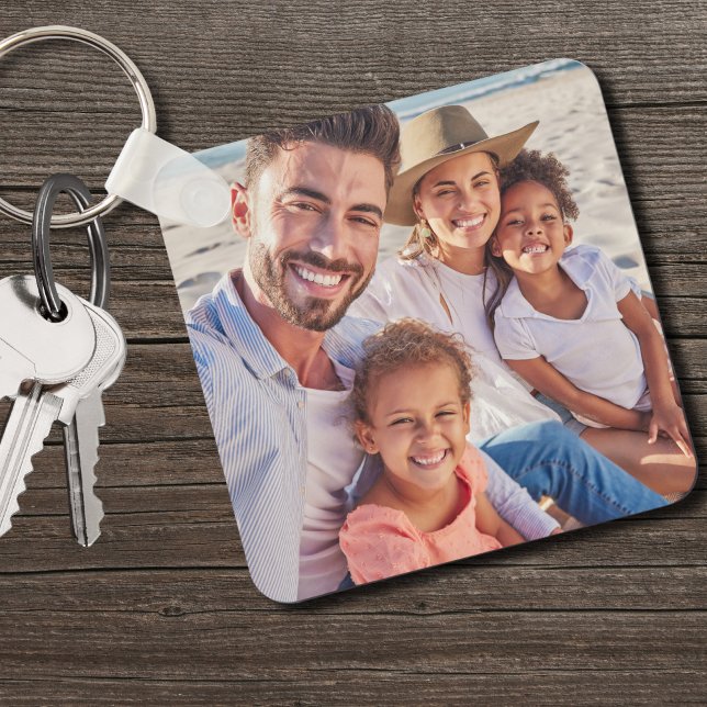 Porte-clés Conservation de votre photo de famille (Keepsake Your Family Photo keychain)