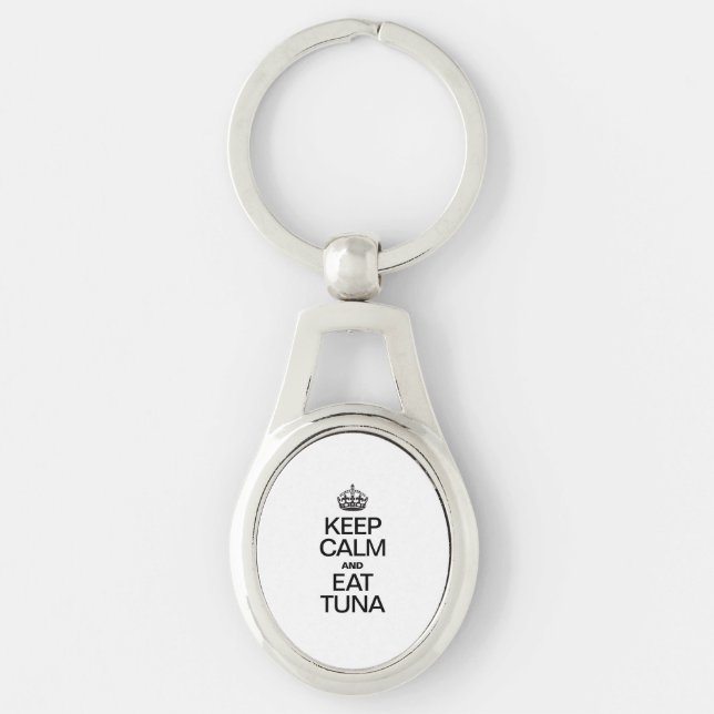 PORTE-CLÉS CONSERVEZ LE CALME ET MANGEZ DU THON (Devant)