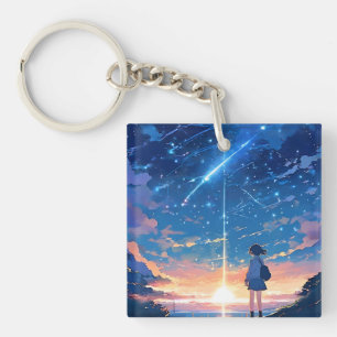 Porte-clés constellation avec étoiles tournantes
