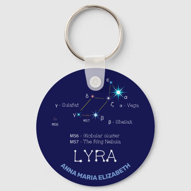 Porte-clés Constellation de l'hémisphère Nord Lyra (Recto)