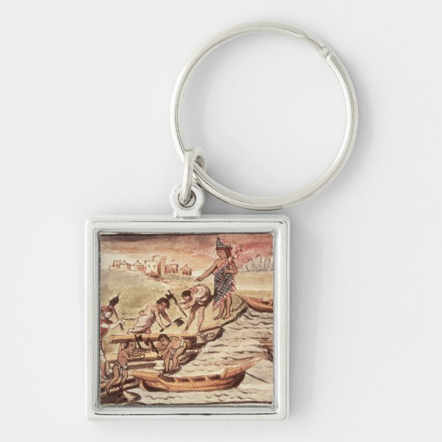 Porte-clés Constructeurs de bateaux indiens mexicains (Devant)