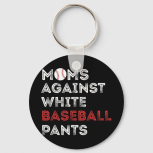 Porte-clés Contre le pantalon de baseball blanc, maman de bas
