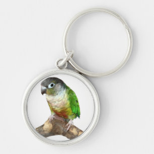 Porte-clés Conure verte à la joue