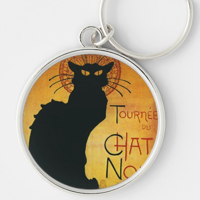 Porte-clés Conversation Noir - Chat noir (Devant)
