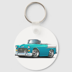 Porte-clés Converti 1955 Turquoise-Blanc de Chevy Belair