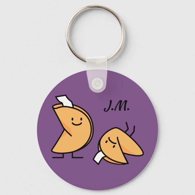 Porte-clés cookie Fortune croustillant dessert chinois doux c (Recto)