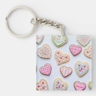 Porte-clés Cookies en forme de coeur pour la Saint-Valentin  