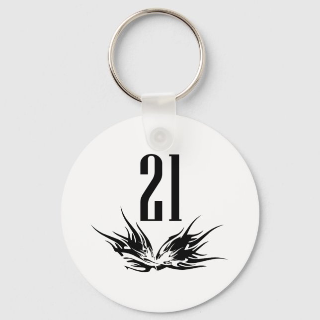 Porte-clés Cool 21e cadeau d'anniversaire (Recto)
