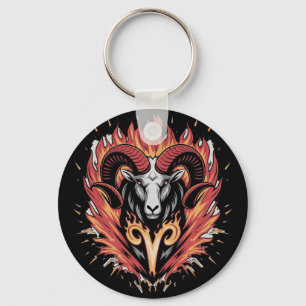 Porte-clés Cool Aries en feu Zodiac Astologie design