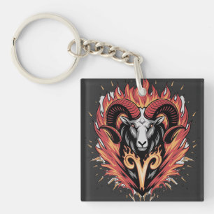 Porte-clés Cool Aries en feu Zodiac Astologie design
